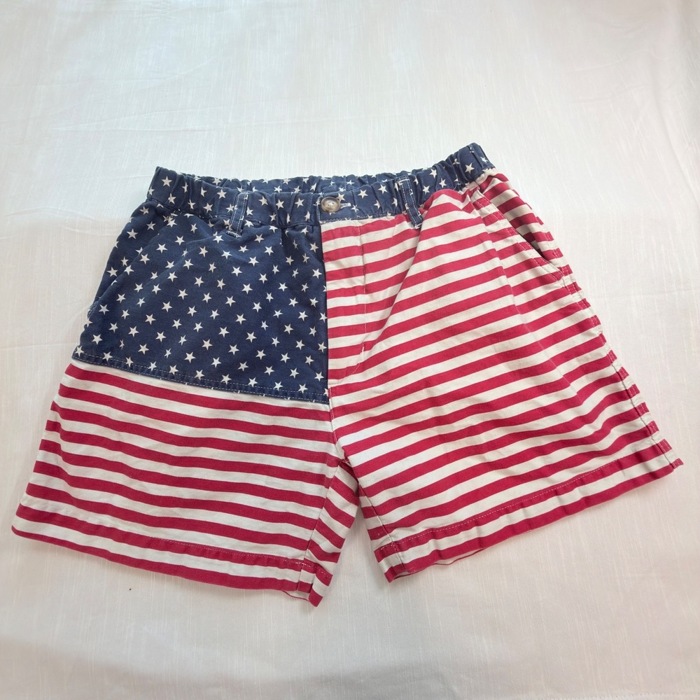 Chubbies Shorts Mens Medium Red White Blue Good American Flag Stars Stripes